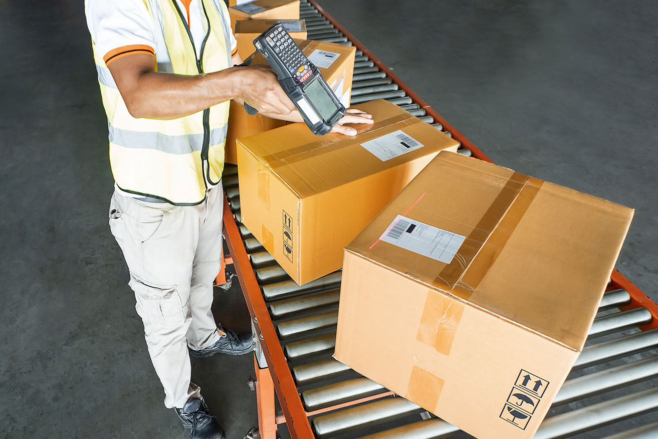 Barcodescanner vom Paket